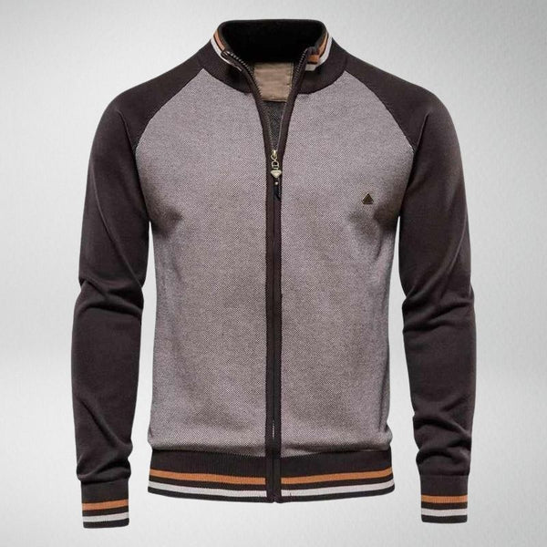 Theo | Modern Men's Striped Knit Cardigan