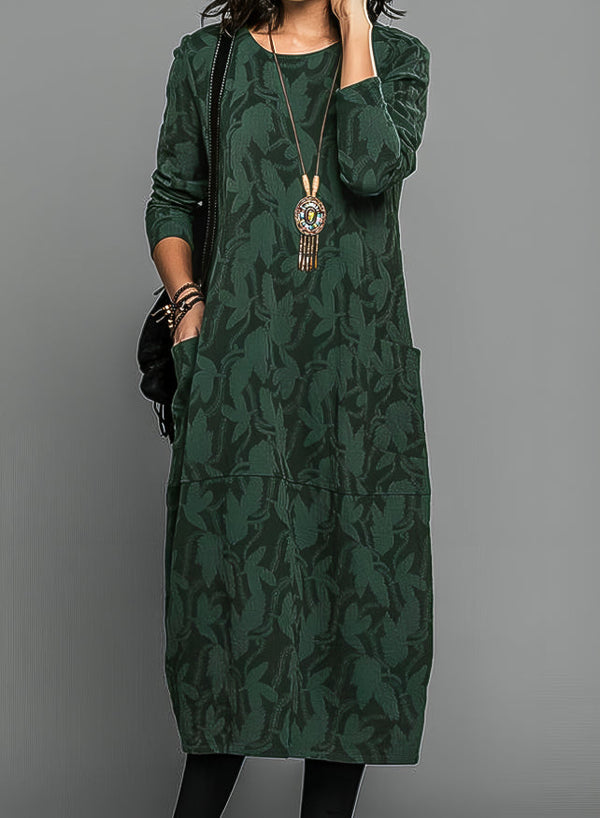 Women's Printed Midi Dress Wedding Guest Formal