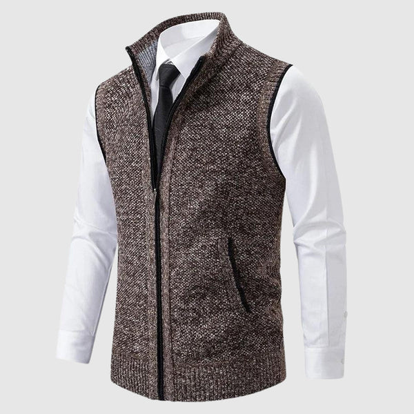 Men's Zip-Up Knit Sweater Vest