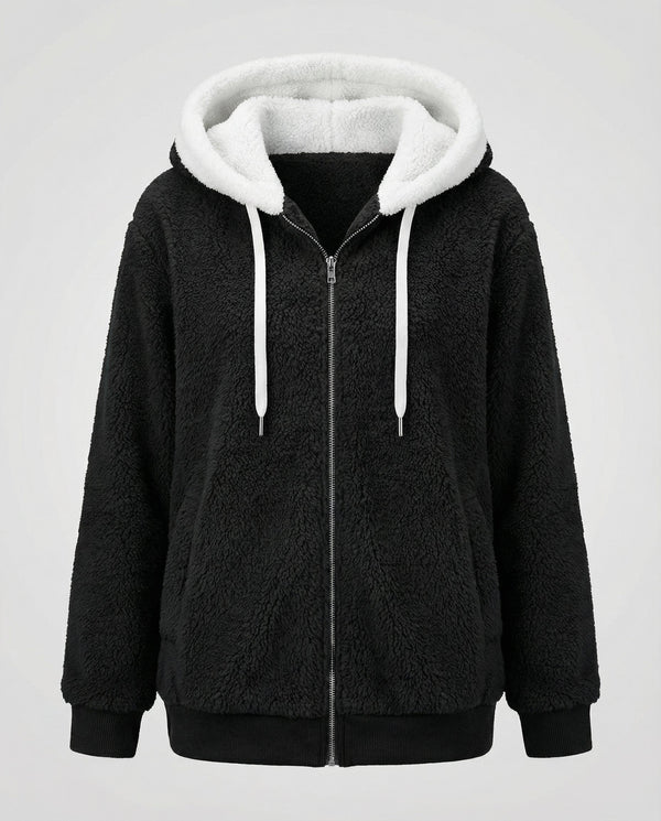 Women's Oversized Hooded Sherpa Jacket