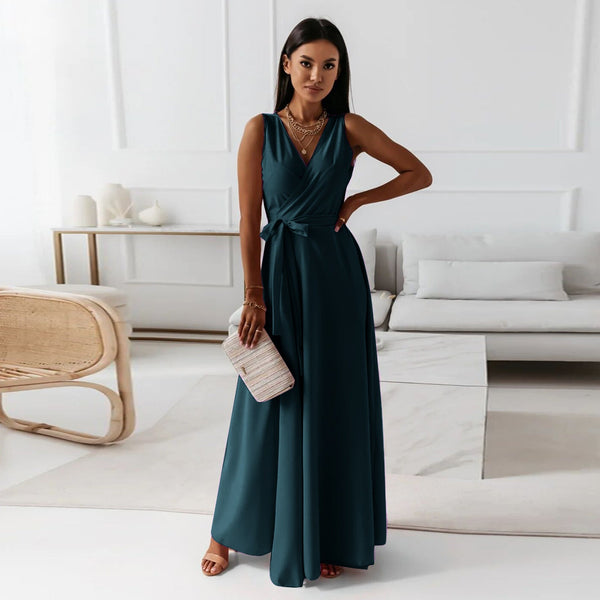 Women's Wrap Maxi Dress Wedding Guest Elegant