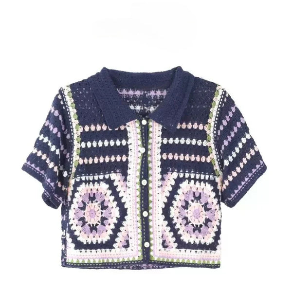 Wrenna | Boho Women's Crochet Knit Cardigan
