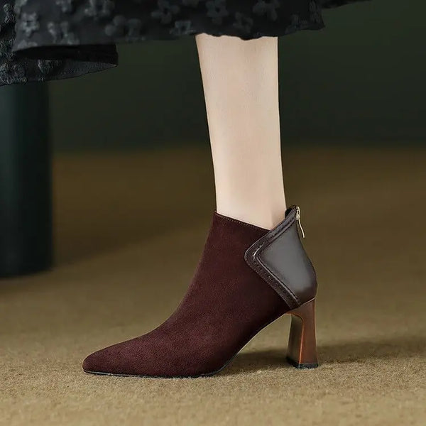 Romy | Flannel Pointed Toe Ankle Boots for Women