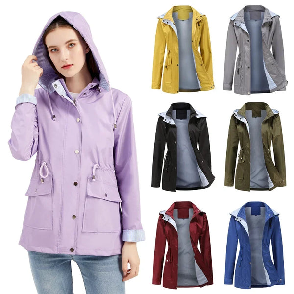 Hooded Rain Jacket for Women