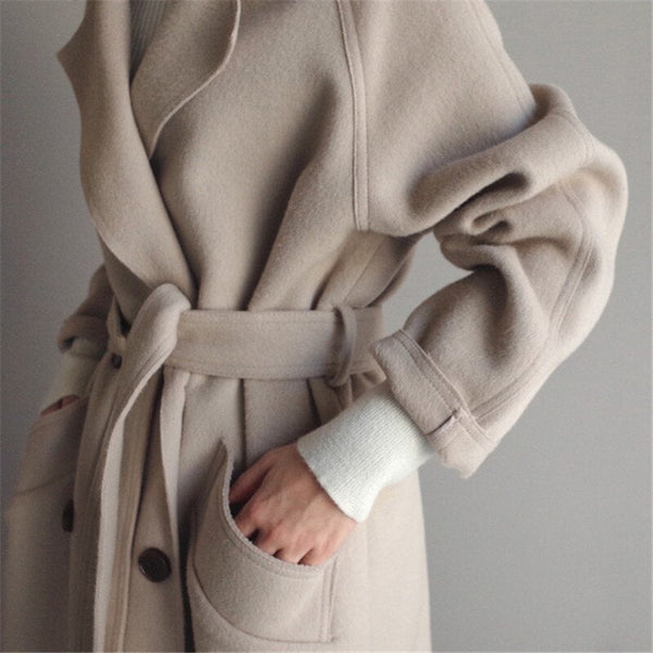 Ivy | Wool-Blend Long Coat for Women
