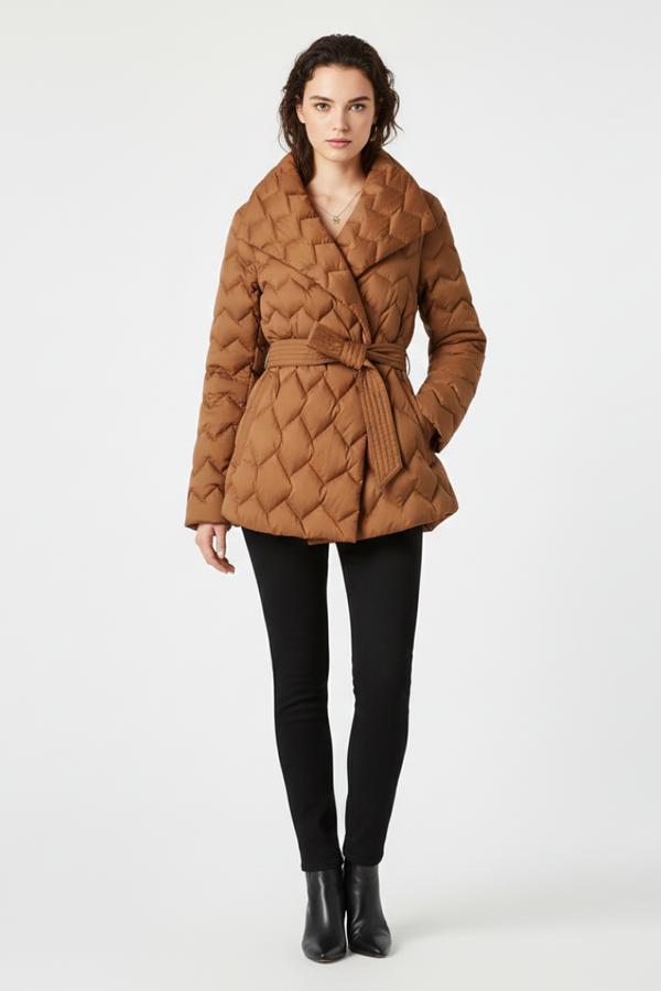 Harper | Elegant Belted Down Coat for Winter