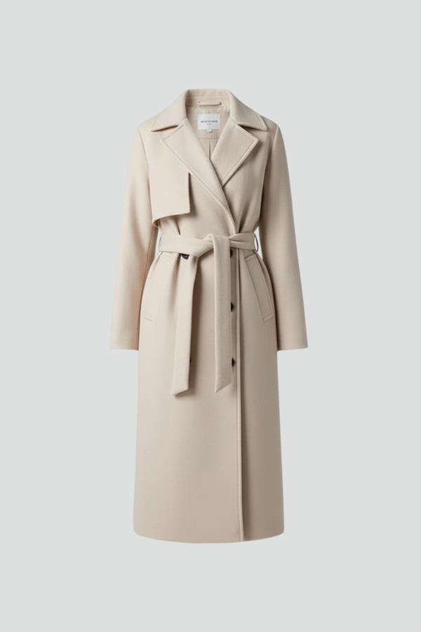 Isabelle | Elegant Belted Double-Breasted Coat