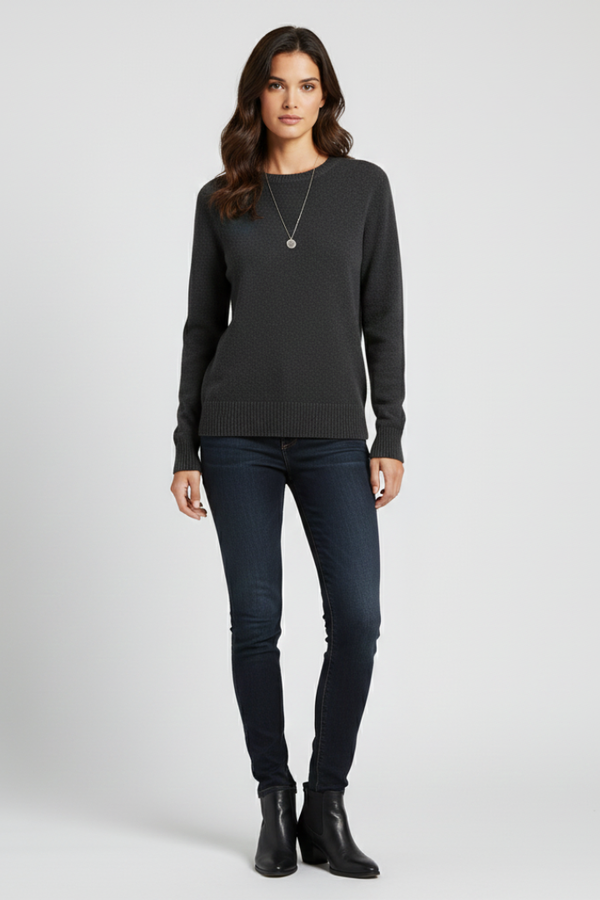 Ursula | Cozy Women's Round Neck Ribbed Sweater