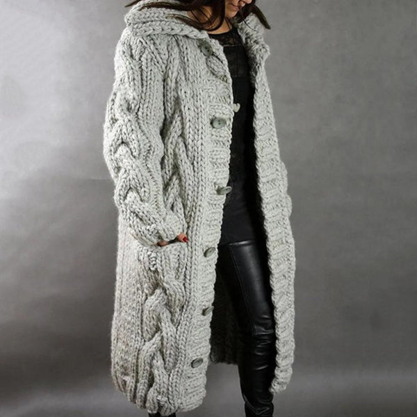 Eliza | Cozy Women's Chunky Cable Knit Cardigan