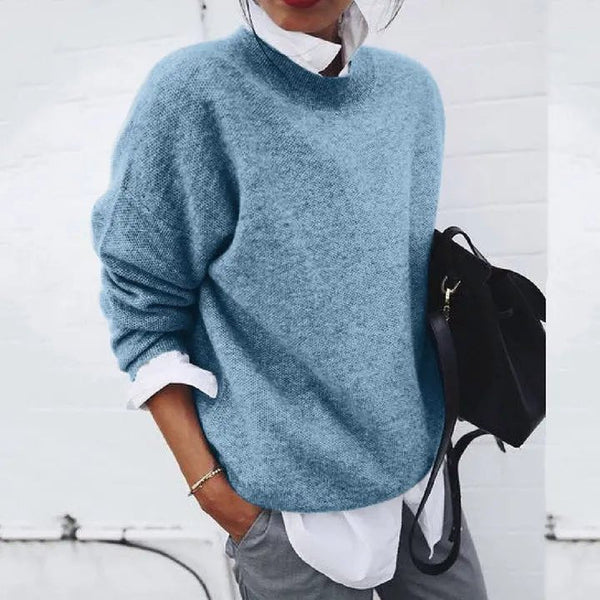 Mathilda | Oversized Cashmere Blend Crew Neck Sweater for Women