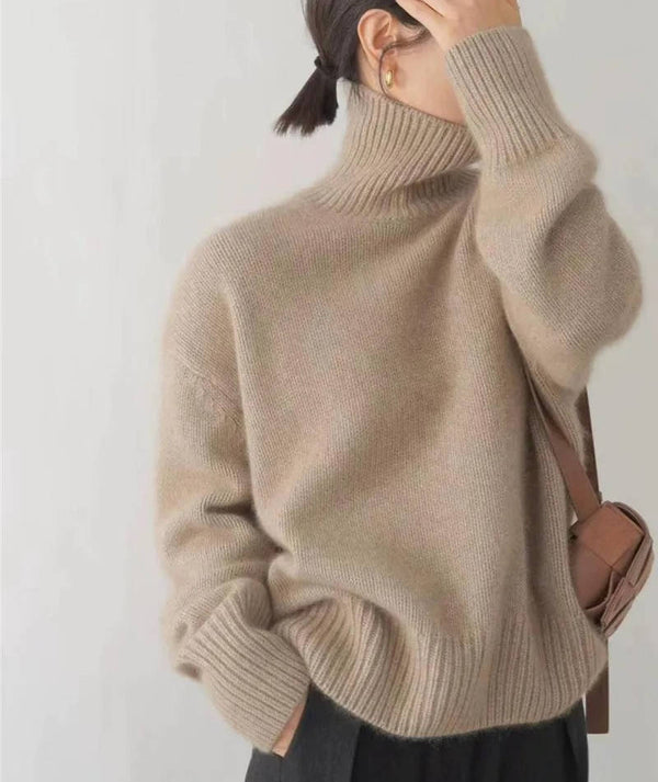 Cashmere Turtleneck Pullover Sweater for Women