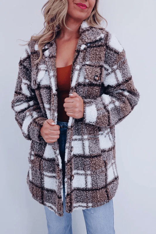 Runa | Elegant Women's Wool Blend Cardigan Coat
