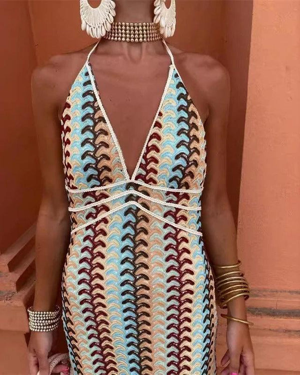 Women's Boho Maxi Dress Beach Wedding Guest