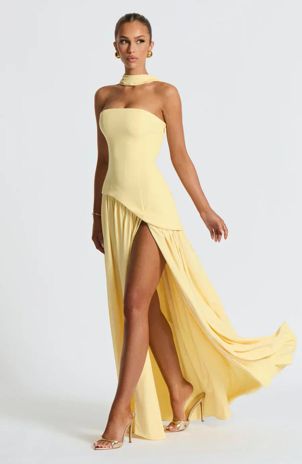 Women's Asymmetric Maxi Dress Wedding Guest Formal