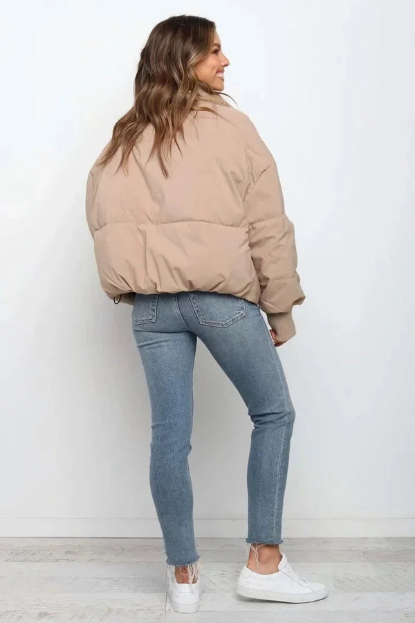 Sien | High-Neck Zip-Up Puffer Jacket for Women