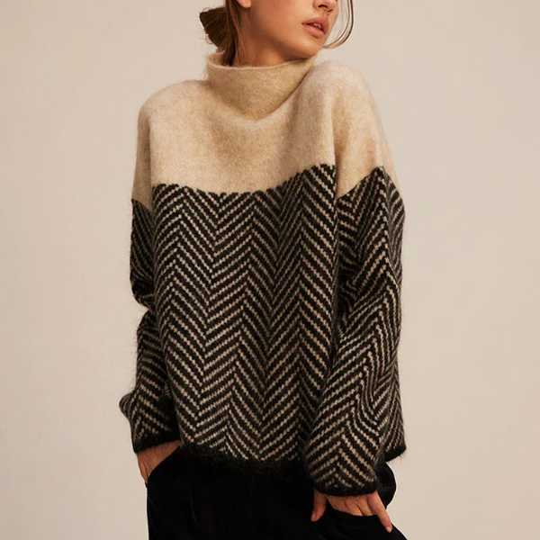 Aderline | Refined Women's Herringbone Knit Sweater
