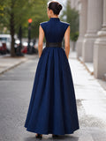 Pleated Maxi Dress Sleeveless Belted Waist 5