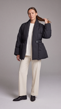 Belted Quilted Puffer Coat for Women 2