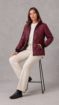 High Collar Quilted Puffer Jacket for Women 3