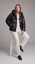 Windproof Hooded Puffer Coat for Women 3