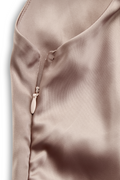 Satin One-Shoulder Champagne Maxi Gown 5