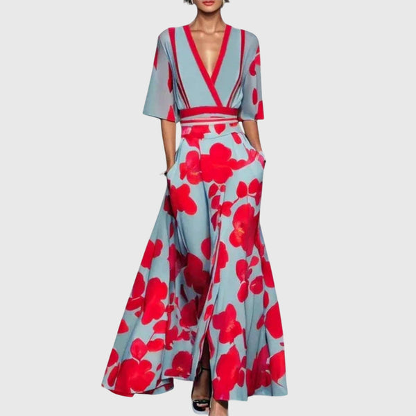 Elegant Wrap Midi Dress for Women