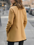 Double-Breasted White Coat with Black Contrast Trim 3