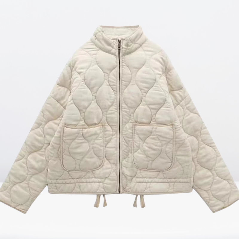 Women's Quilted Jacket, Oversized with Drawstring Hem