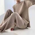 Jelena | Chic Women's Ribbed Knit Wide Leg Set 1