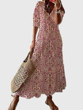Boho Vintage Floral Summer Midi Dress for Women 4
