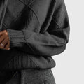 Dagny | Oversized Turtleneck Sweater with Diagonal Seams for Women 11