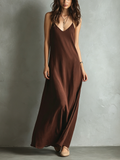 Maxi Dress Cotton Blend Slim Fit Spaghetti Strap 1