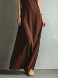 Maxi Dress Cotton Blend Slim Fit Spaghetti Strap 4