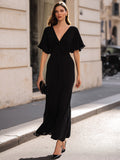 Chiffon Draped Evening Gown Formal Maxi 2
