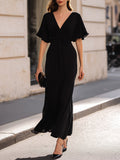 Chiffon Draped Evening Gown Formal Maxi 1