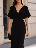 Chiffon Draped Evening Gown Formal Maxi 3