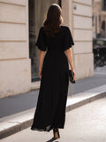 Chiffon Draped Evening Gown Formal Maxi 5