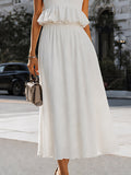 Pleated Cami Maxi Dress Sleeveless Fitted 3