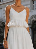 Pleated Cami Maxi Dress Sleeveless Fitted 2