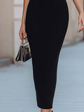 Halter Neck Bodycon Midi Dress Fitted 3