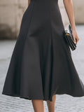 Sleeveless A-Line Midi Dress Classic Fit 4