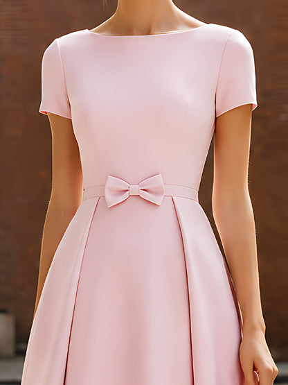 A-Line Maxi Dress with Waist Bow Detail