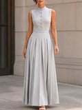Sleeveless Maxi Dress Elegant Fit 1