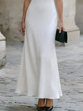 Flared Maxi Dress Cowl Neck Cap Sleeve 4