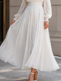 Off-Shoulder Chiffon Maxi Dress Flowy Fit 3