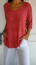 Estelle | Cozy Women's V-Neck Knit Top 1