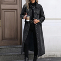 Longline Denim Jacket for Women, Button Front 3