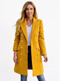 Double-Breasted Midi Wool Peacoat for Women 5