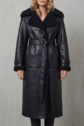 Nell | Oversized Shearling Coat with Belt for Women 1
