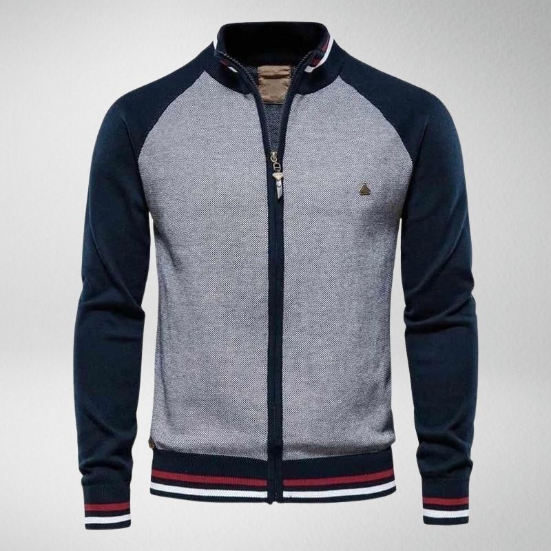 Theo | Modern Men's Striped Knit Cardigan